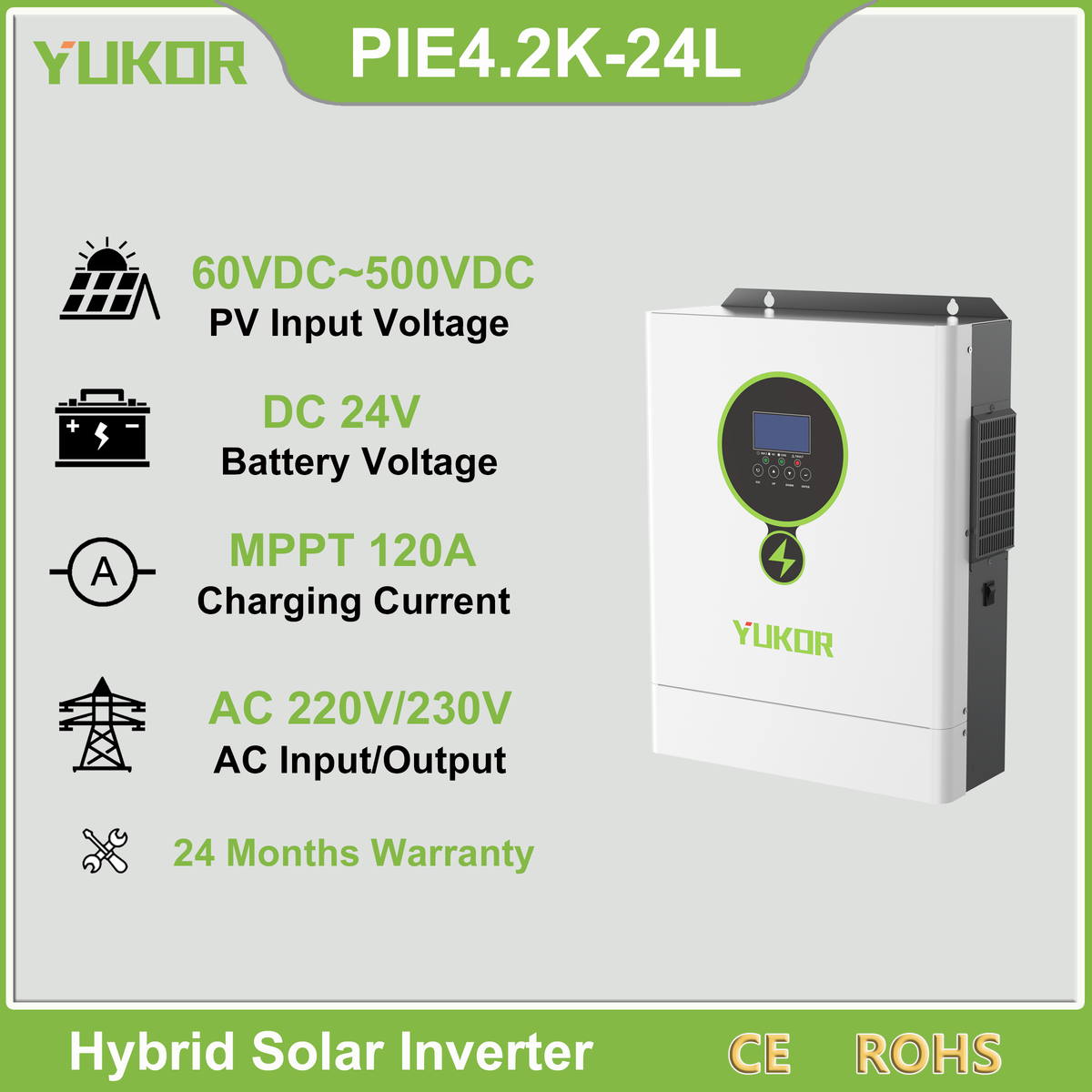 PIE Series Solar Inverter 3.5KW/4.2KW/6.2KW/11KW