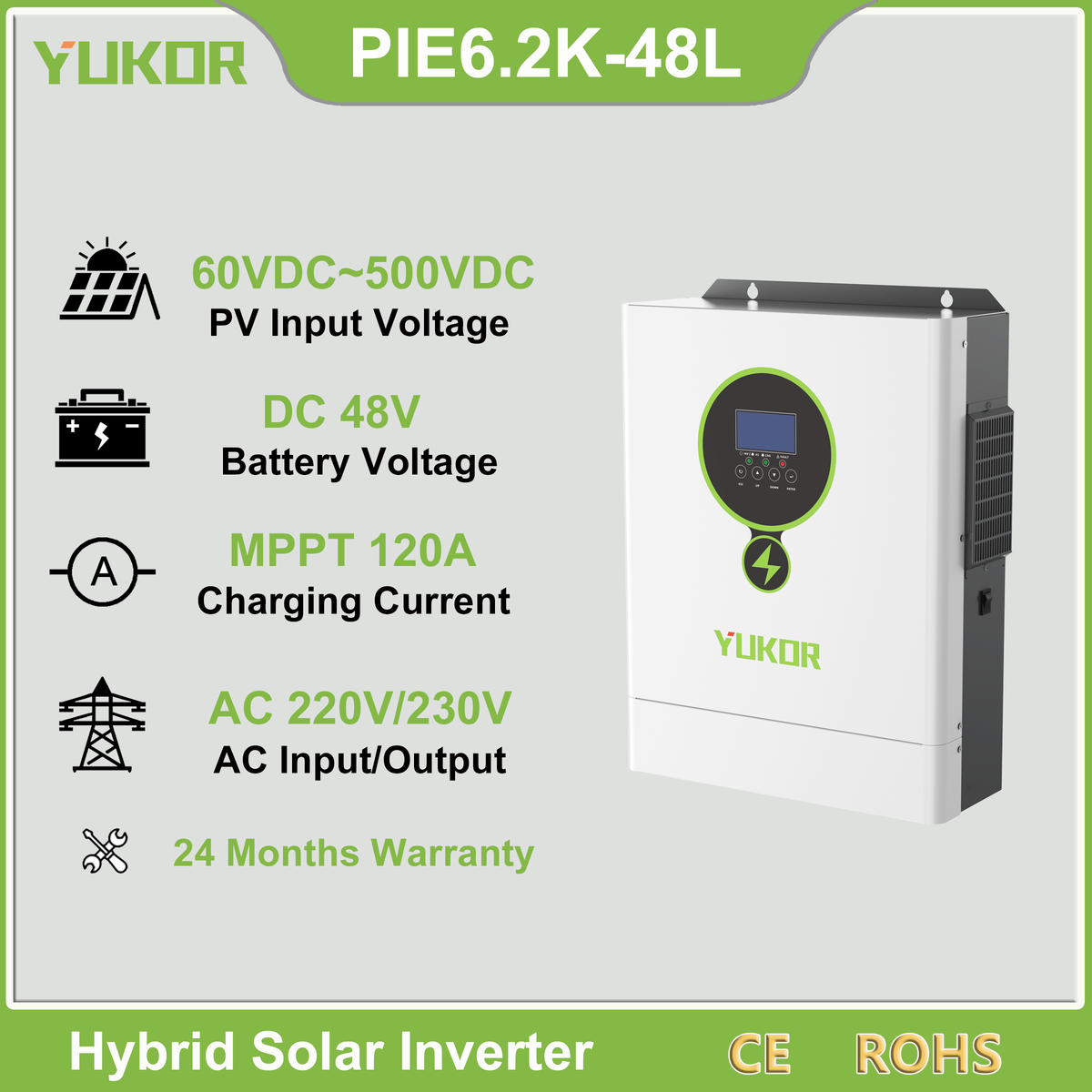 PIE Series Solar Inverter 3.5KW/4.2KW/6.2KW/11KW