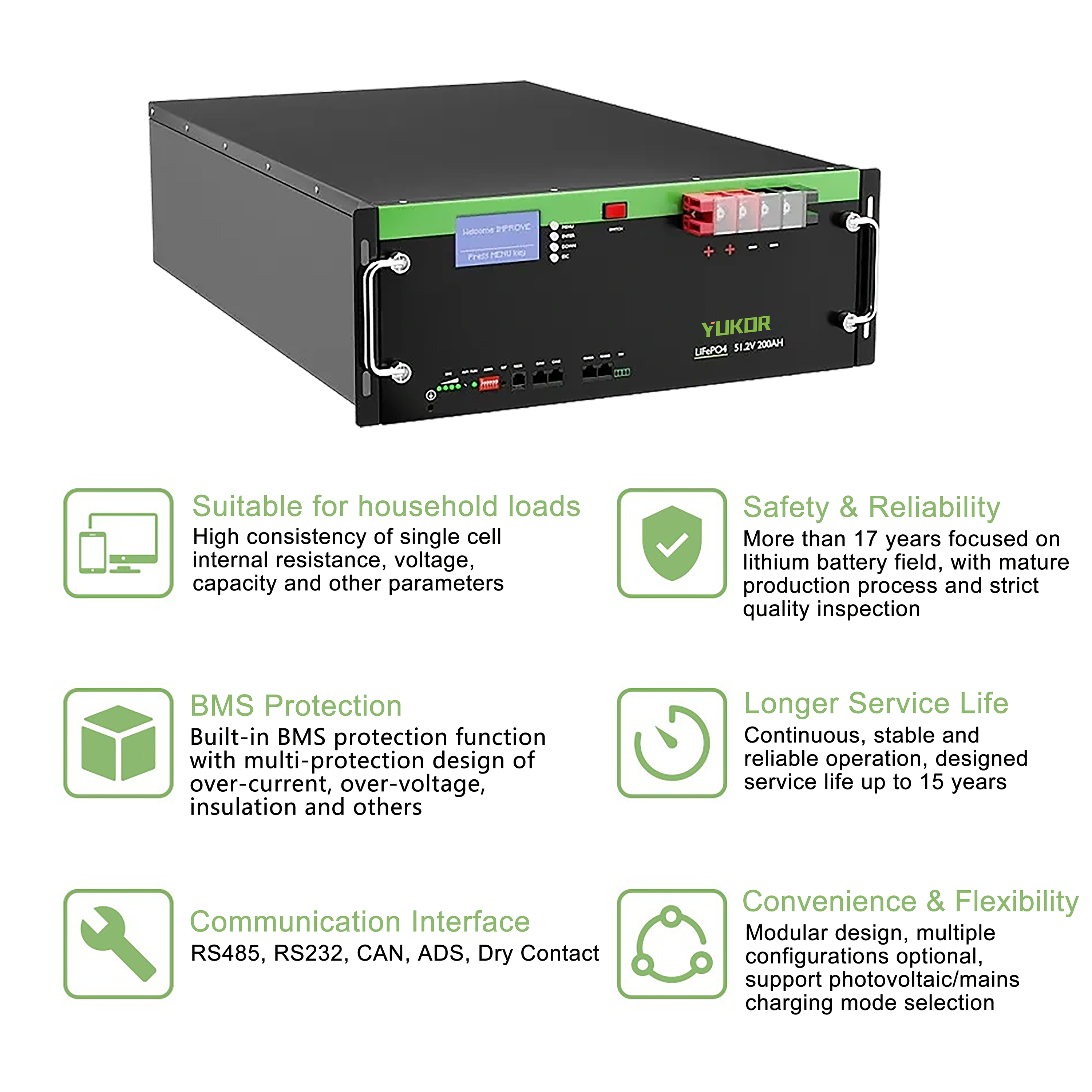 IMP‑CT48200 Series Rack‑Mounted Lithium Battery 10KWH
